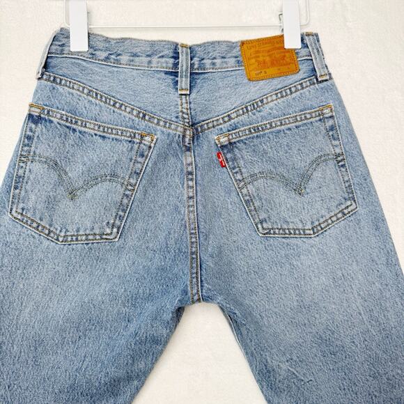 LEVIS 501 Distressed Cropped Skinny Jeans Medium Wash Cant‎ Touch This Sz 26 - Picture 10 of 14